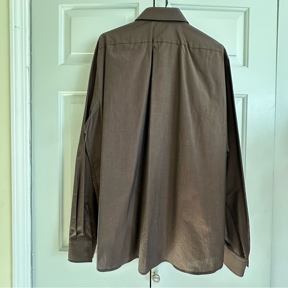 BOSS Hugo Boss Men's Brown Dress Shirt - Picture 9 of 11